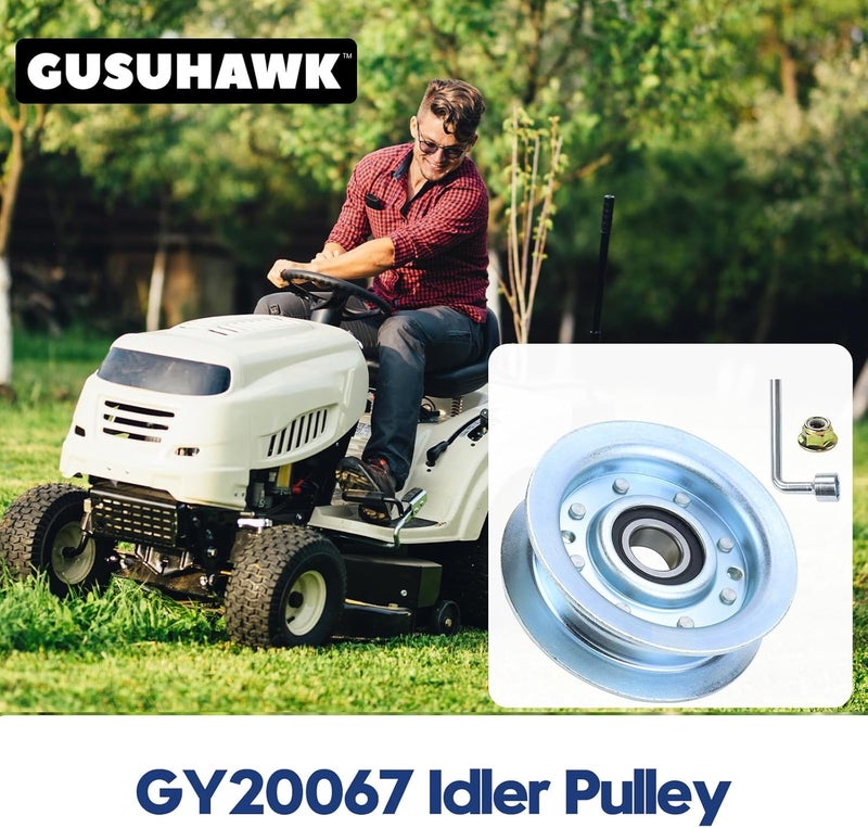 GUSUHAWK GY22172 Idler Pulley Replaces John Deere GY22172, GY20067 Idler Pulley for John Deere D140 D110 D160 E100 E140 E160 E170 L100 L110 L120 L130 LA105 LA115 LA130 LA140 LA145 S100 S240 Lawn Decks - Image 2